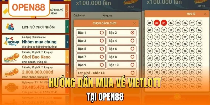 Hướng dẫn mua vé Vietlott tại OPEN88